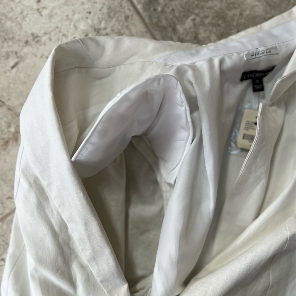 Lane Bryant NWT The Bryant Linen Blend One Button Blazer Ruched 3/4 Sleeves, 24 - Picture 7 of 11